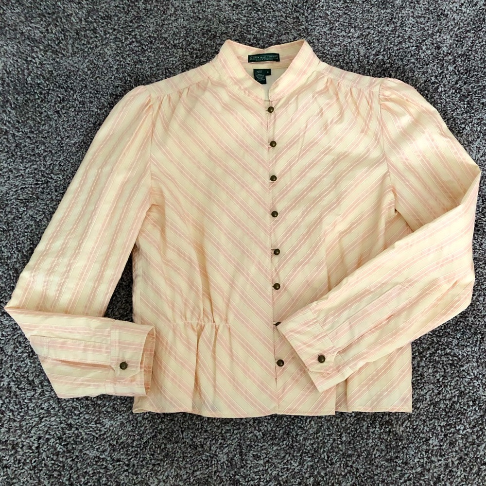 Lauren Jeans Co. Puff Sleeve Fitted Jacket Sz M